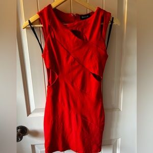 EUC Bebe short dress with cutouts